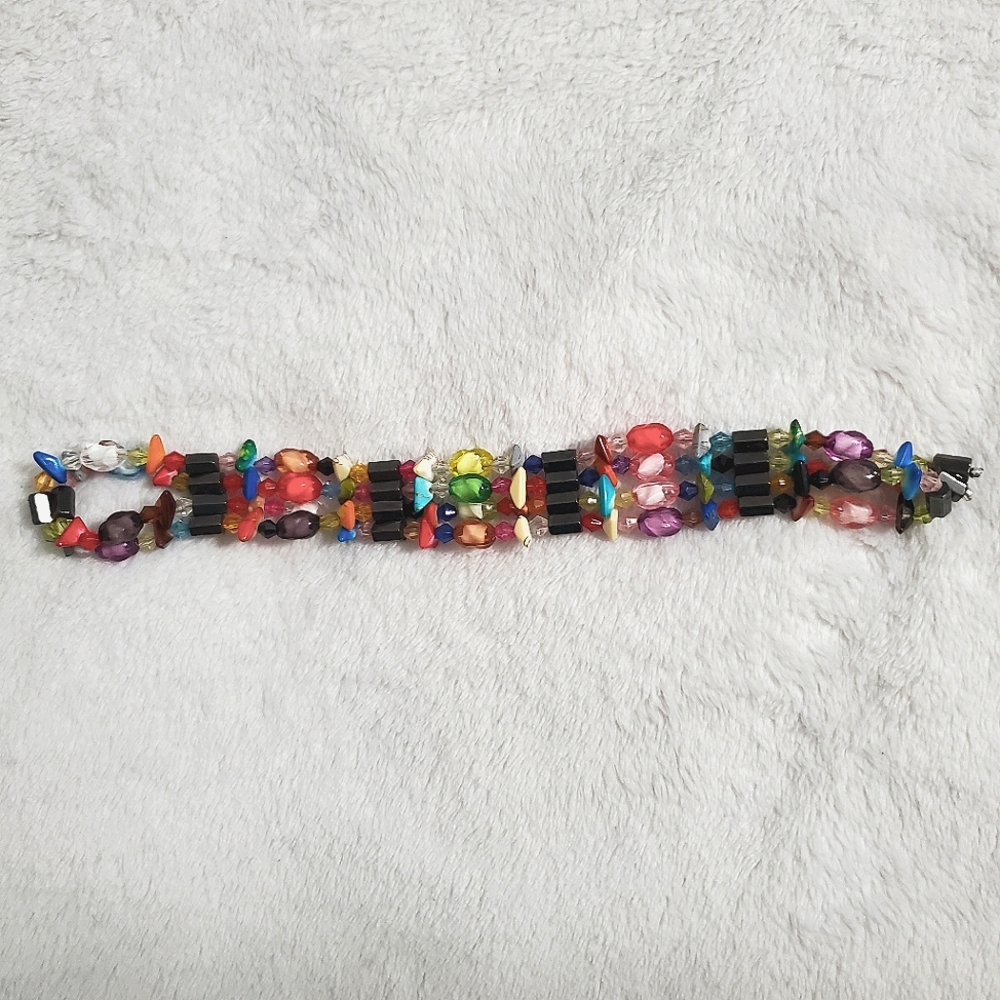 Hematite Magnetic Colorful Wrap Bracelet Necklace - Picture 3 of 8